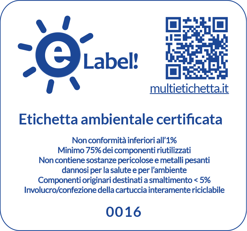 Etichetta eLabel 0016 completa